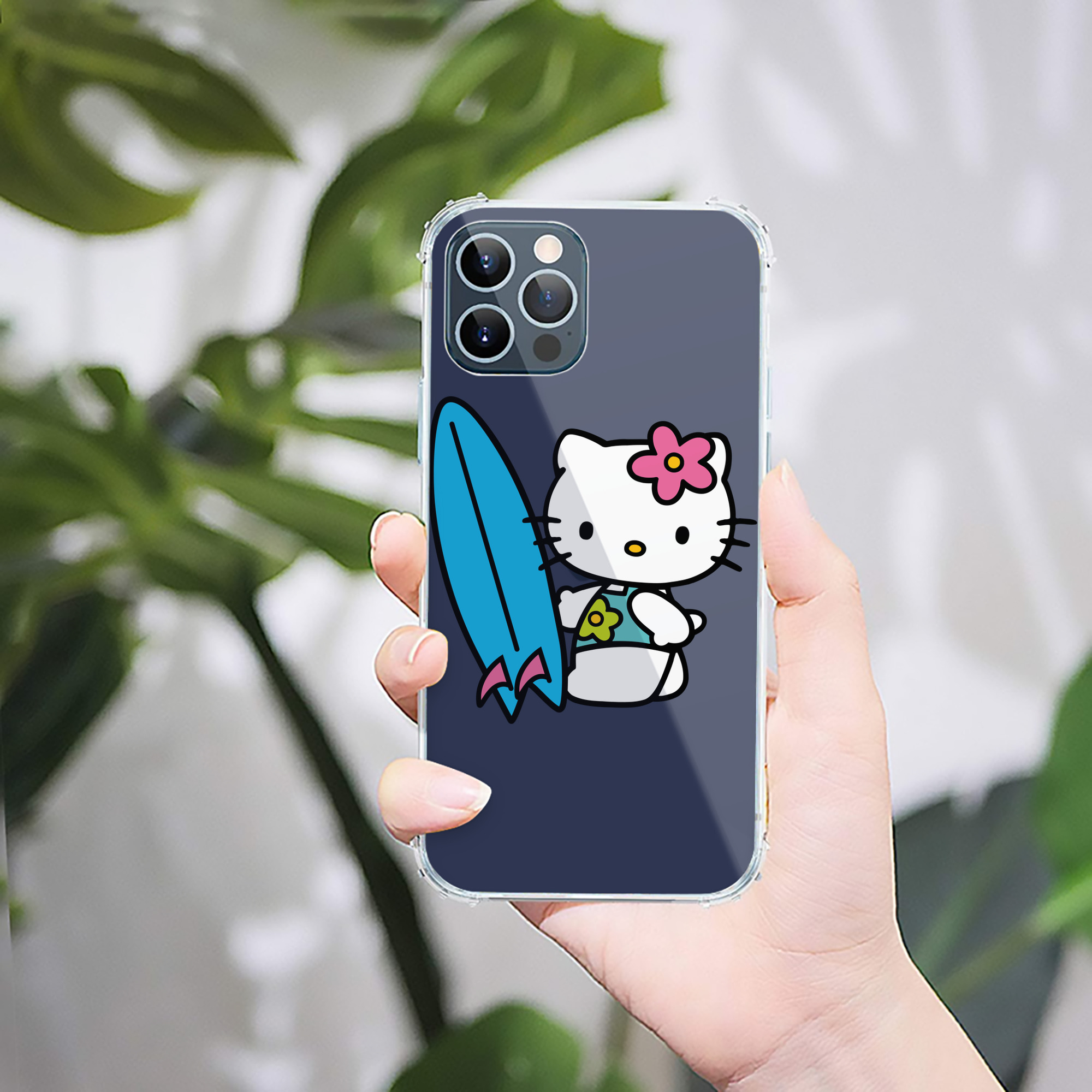 （画像用） Hello Kitty ハローキティ 【iPhone 12シリーズ対応】透明スマホケース（クリアソフトケース）